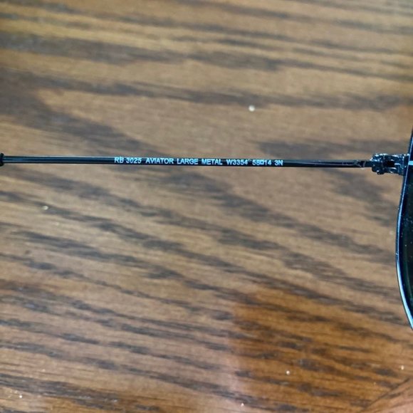 Ray-Ban Sunglasses RB3025 Aviator Black - Picture 3 of 6